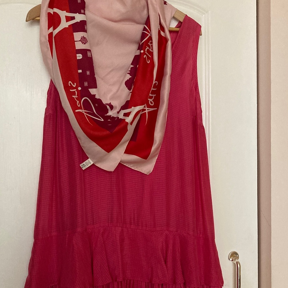 Stylish Pink and Red Scarf